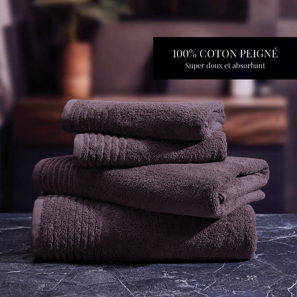Ecume - Gant De Toilette Coton Peigné Lt - Mauve