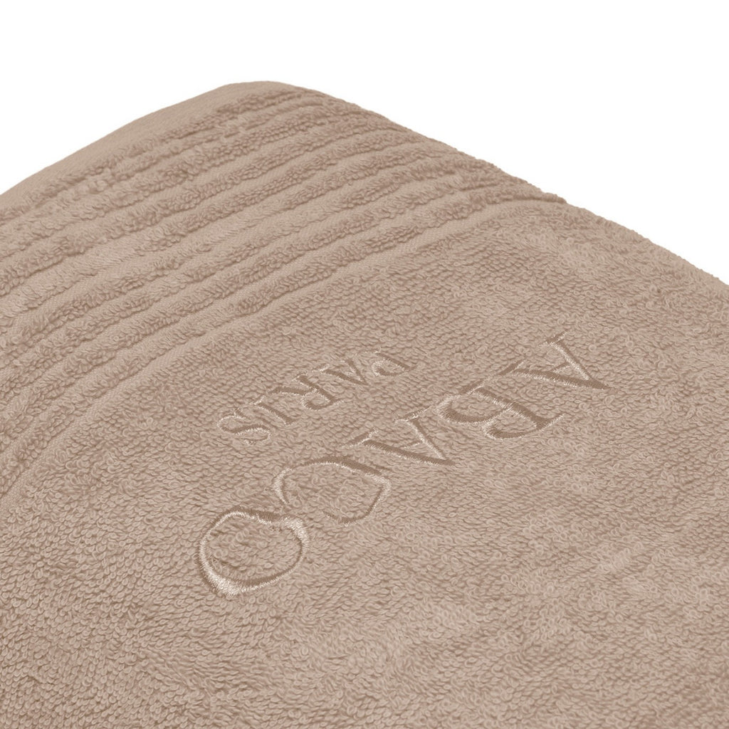 Ecume - Serviette + Drap De Bain Coton Peigné Lt - Taupe