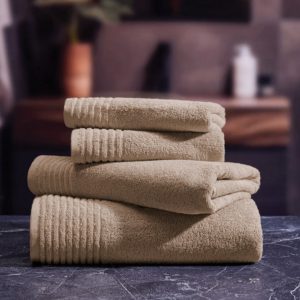 Ecume - Serviette De Bain Coton Peigné Lt - Taupe