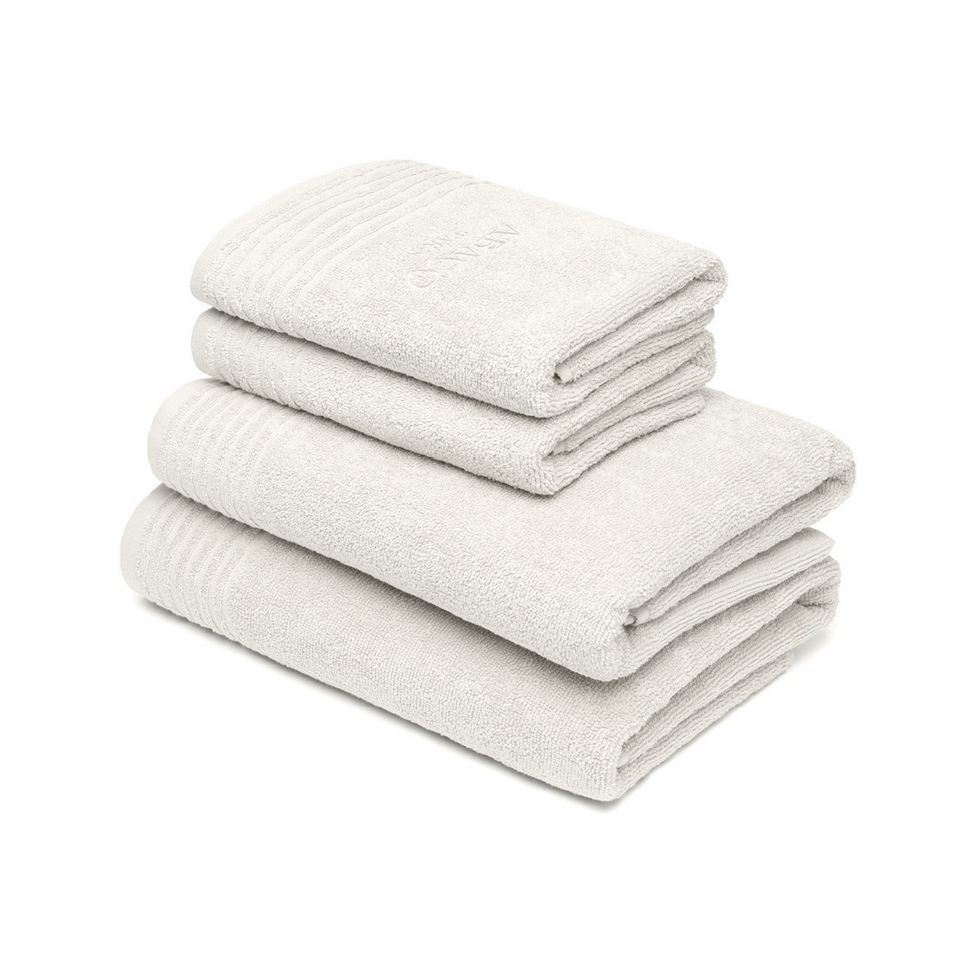 Ecume - Serviette + Drap De Bain Coton Peigné Lt - Blanc