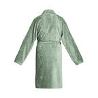 Uni - Peignoir À Col Châle Velours De Coton - Vert Sauge