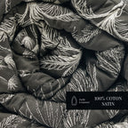 Wild - Colcha - Satén de algodón - Negro