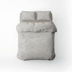 Evasion Zébrée - Housse De Couette + Taie D'Oreiller - Satin De Coton - Taupe
