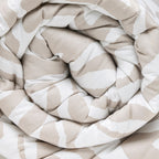 Evasion Zébrée - Édredon Avec Glands - Satin De Coton - Taupe
