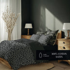 Instinct - Taie De Traversin - Satin De Coton - Noir