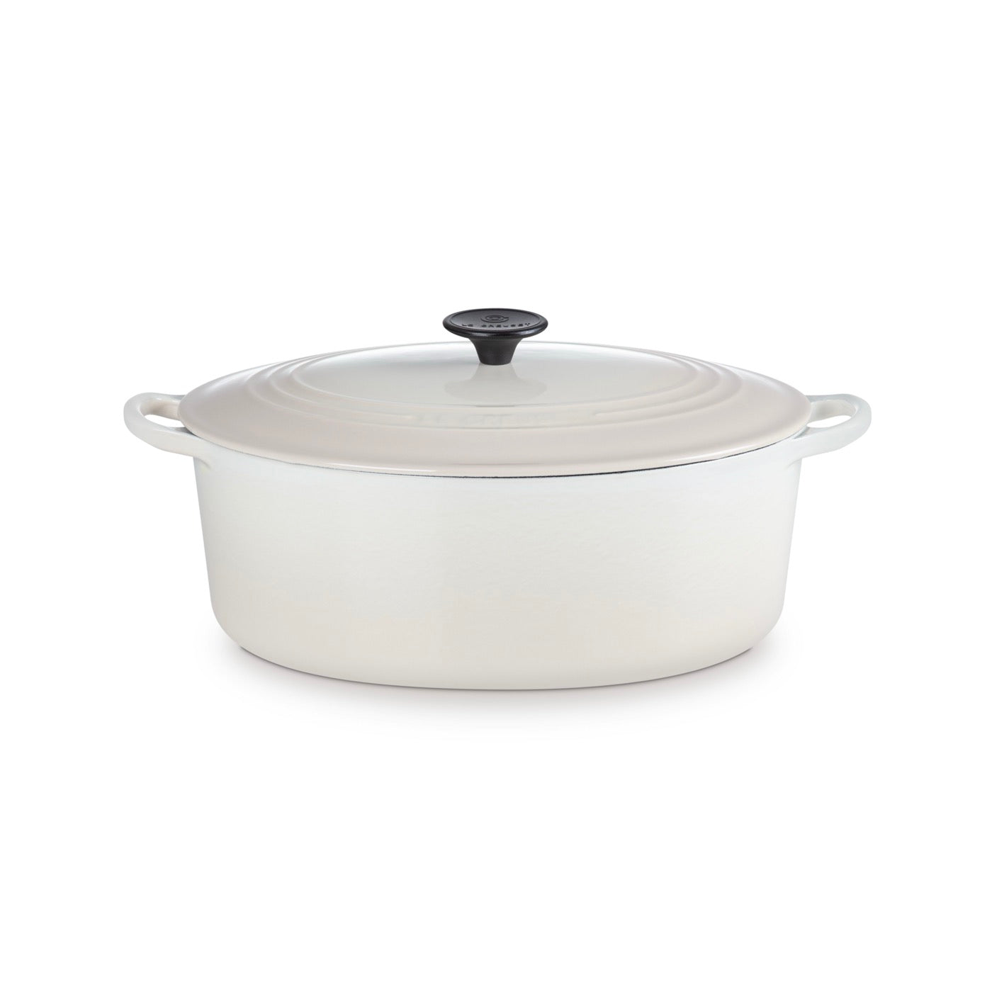 Cazuela Tradición Ovalada - Hierro Fundido Esmaltado - 31Cm - Merengue - Botón Fenólico