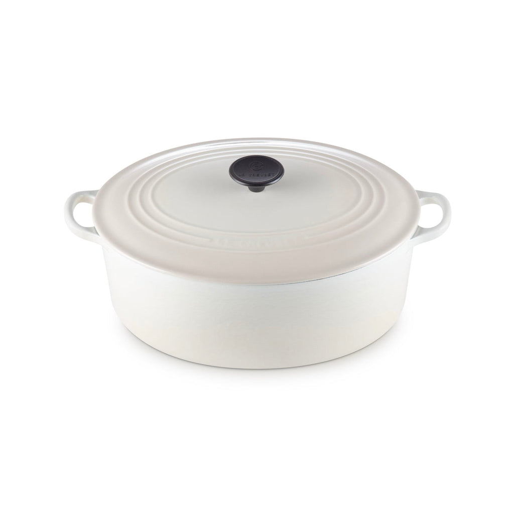 Cazuela Tradición Ovalada - Hierro Fundido Esmaltado - 31Cm - Merengue - Botón Fenólico
