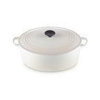 Cazuela Tradición Ovalada - Hierro Fundido Esmaltado - 31Cm - Merengue - Botón Fenólico
