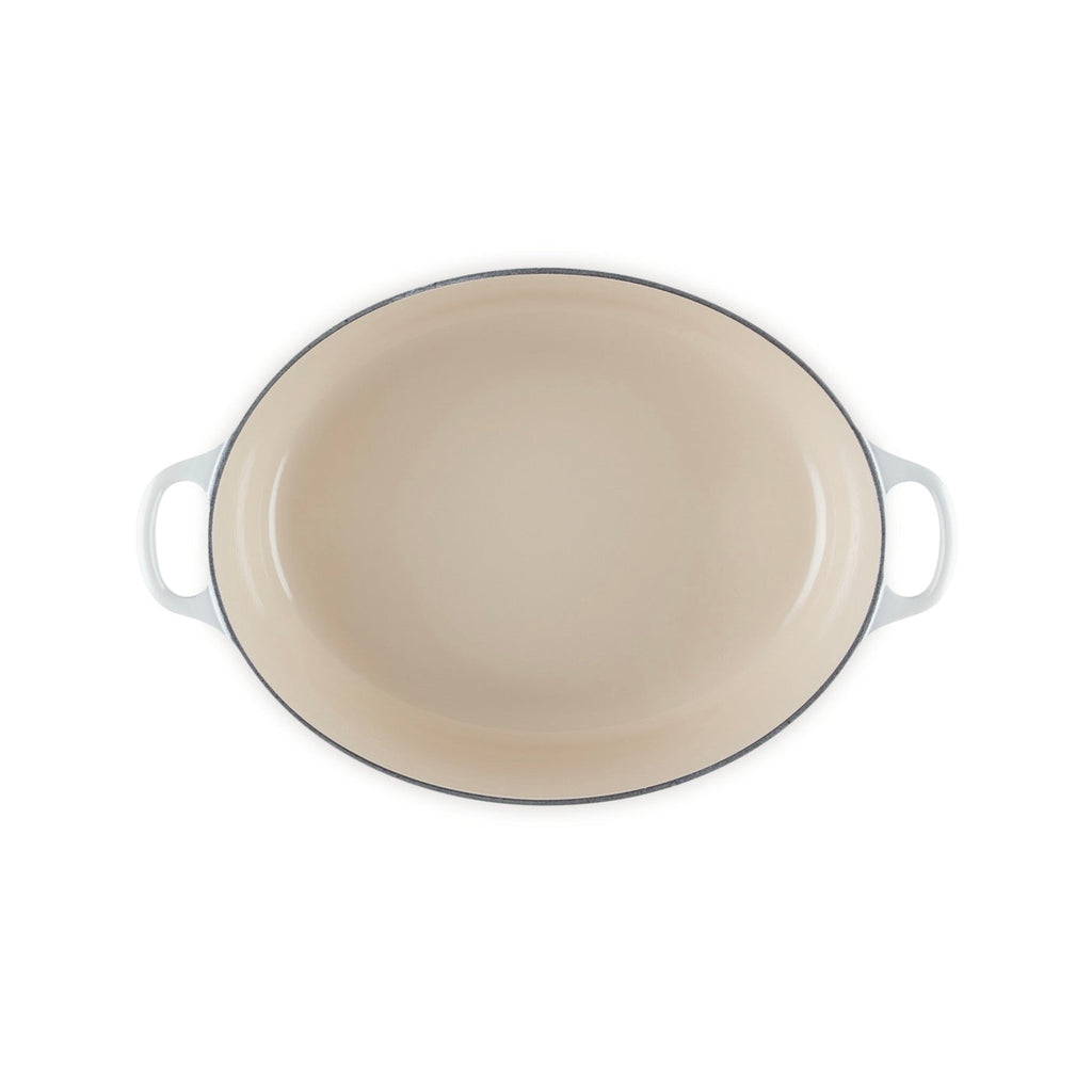 Cazuela Tradición Ovalada - Hierro Fundido Esmaltado - 31Cm - Merengue - Botón Fenólico