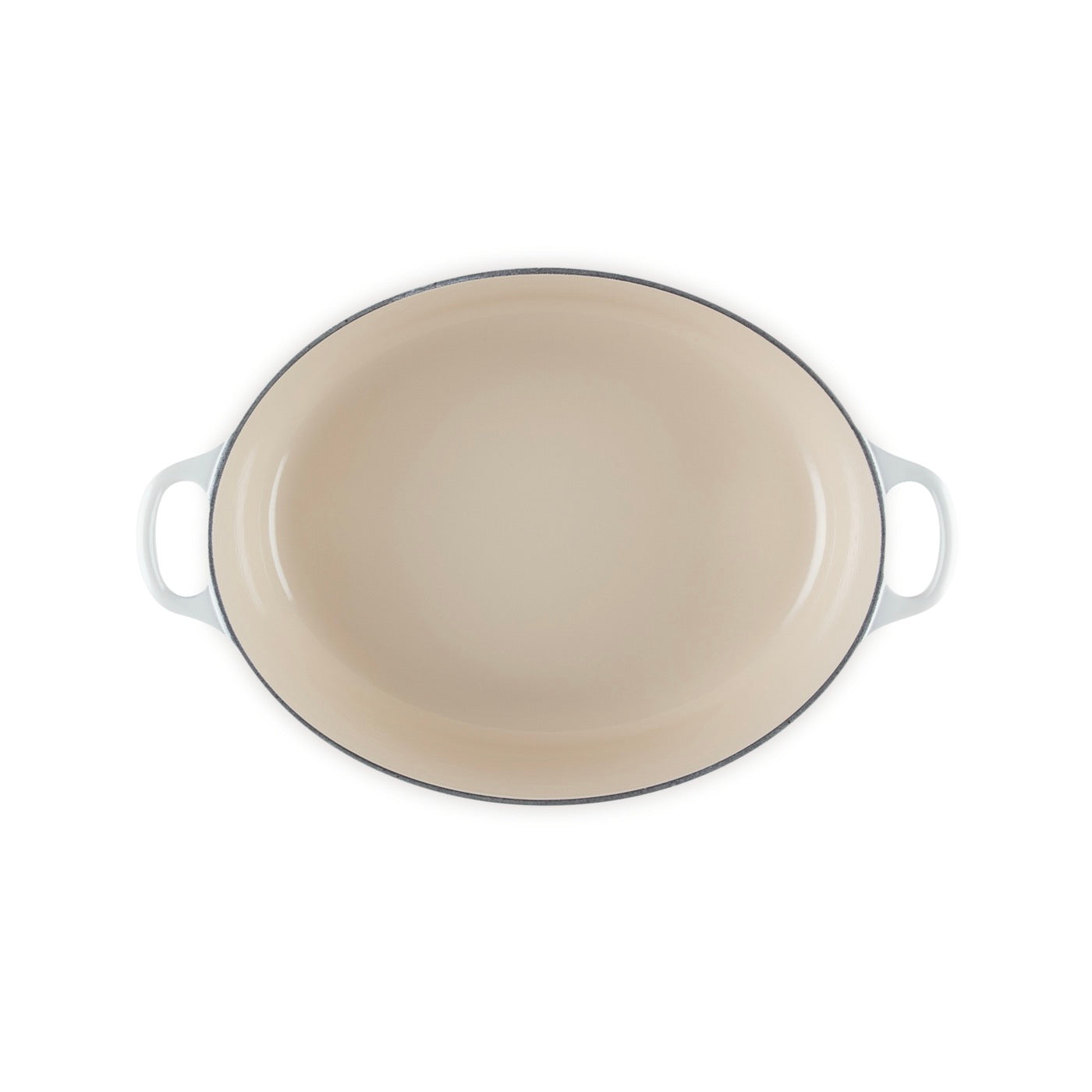 Cazuela Tradición Ovalada - Hierro Fundido Esmaltado - 31Cm - Merengue - Botón Fenólico