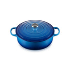 Cocotte Risotto Signature - Hierro Fundido Esmaltado - 30 Cm - Azur - Botón Inox