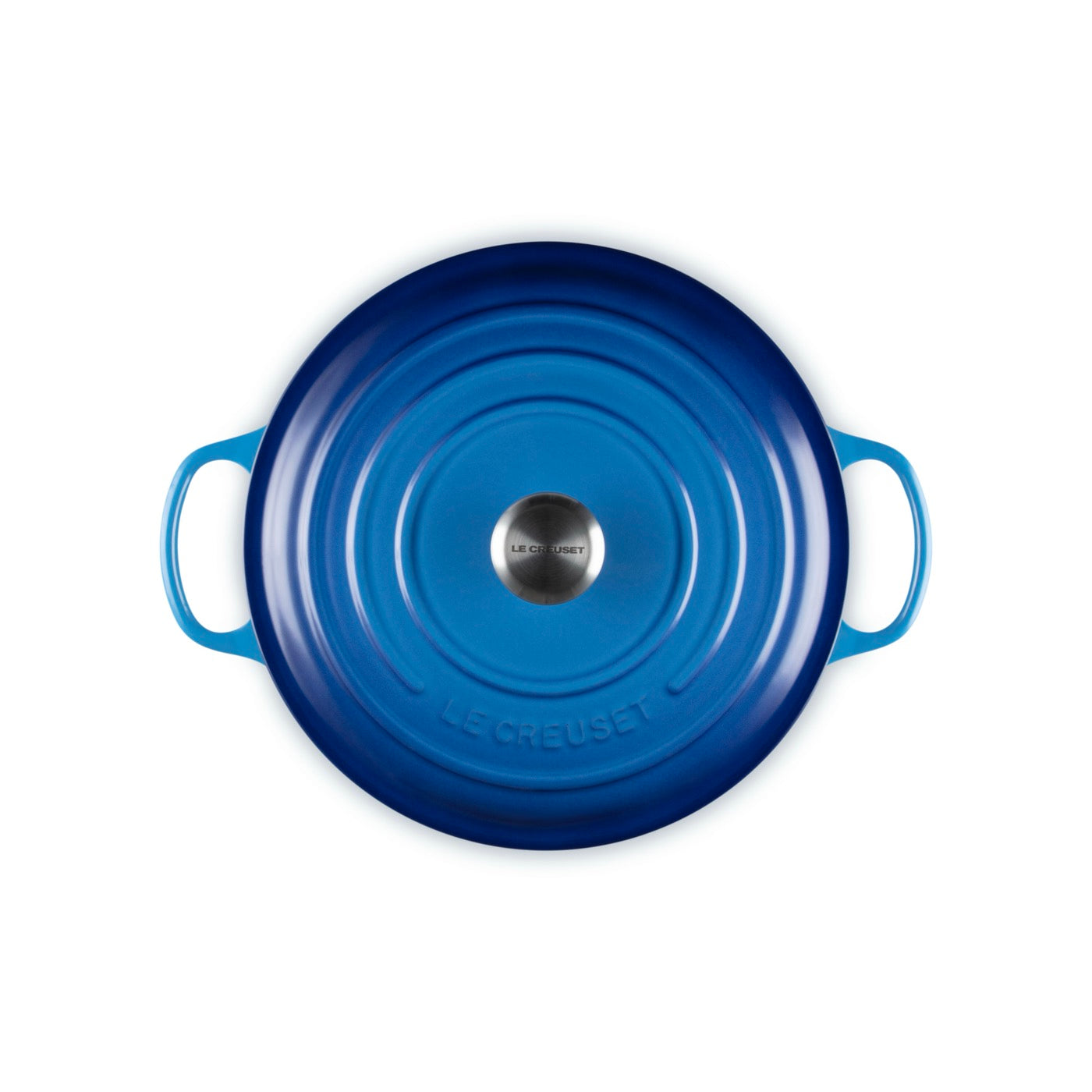 Cocotte Risotto Signature - Hierro Fundido Esmaltado - 30 Cm - Azur - Botón Inox