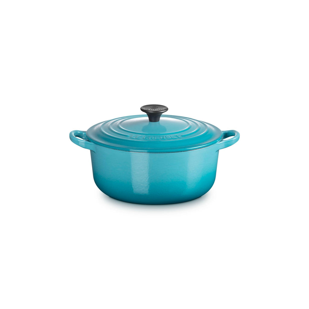 Cocotte Ronde Tradition - Fonte Emaillée - 20Cm - Caraïbes - Bouton Phénolique