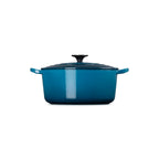 Cocotte Redonda Tradition - Hierro Fundido Esmaltado - 24 cm - Deep Teal - Botón Fenólico