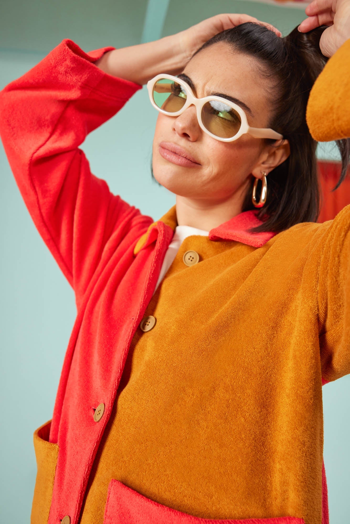 Chaqueta Lucie de tejido de rizo Bigou