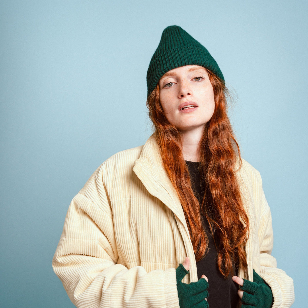 Wool Beanie - Green