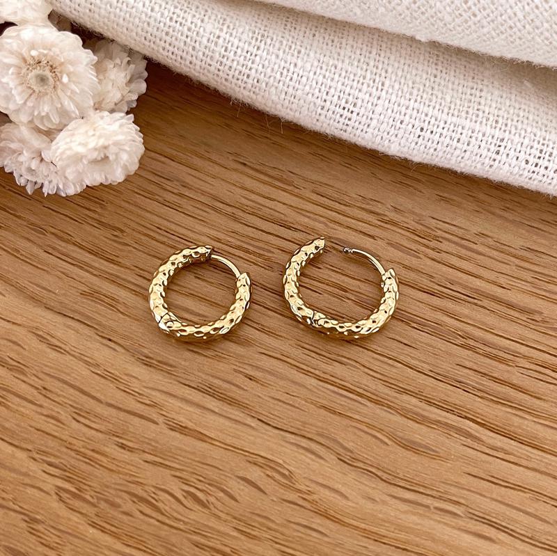 Créoles "Kesya" acier-Boucles d'oreilles-instants-plaisirs-Instants Plaisirs | Bijoux
