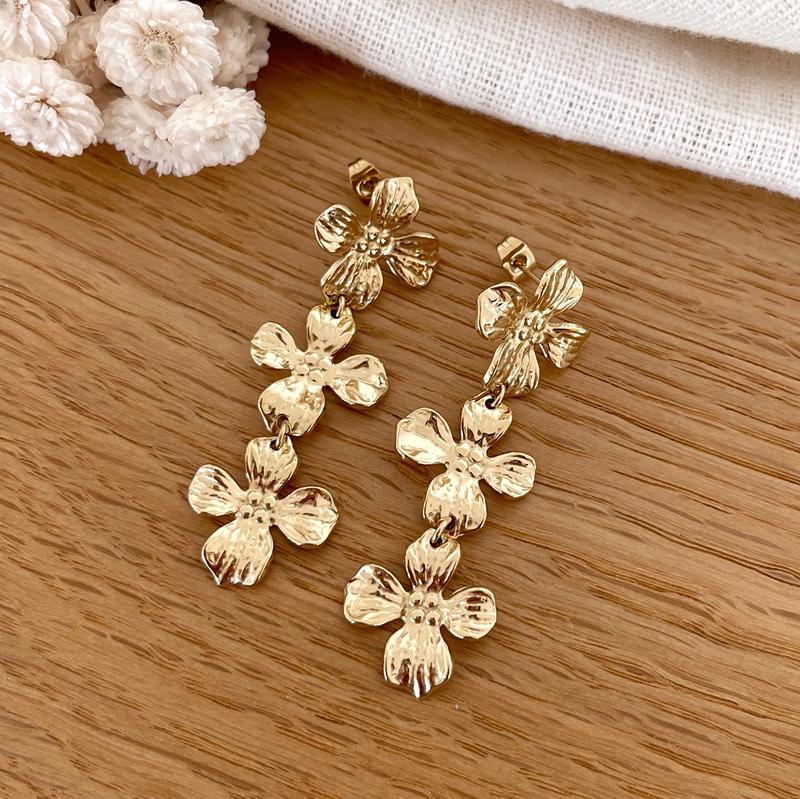 Boucles d'oreilles "Amélia" acier-Boucles d'oreilles-instants-plaisirs-Instants Plaisirs | Bijoux