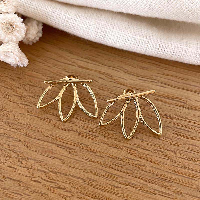 Boucles d'oreilles "Lotus" acier-Boucles d'oreilles-instants-plaisirs-Instants Plaisirs | Bijoux
