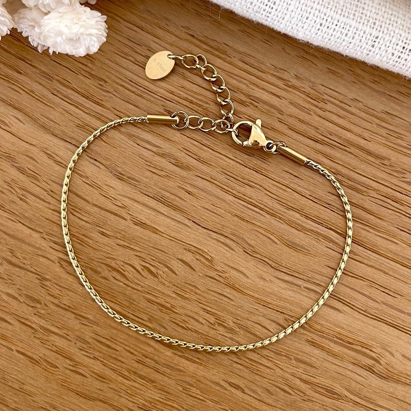 “Finella” steel bracelet-Bracelet-Instants Plaisirs • Jewelry-Instants Plaisirs | Jewelry