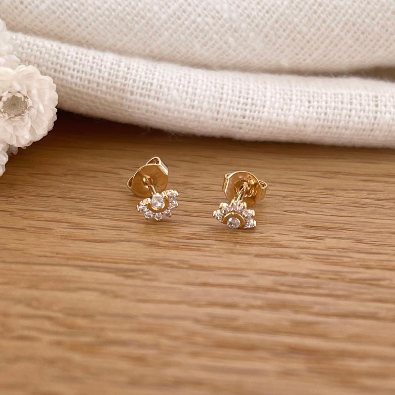 Boucles d'oreilles "Soline" plaqué or-Boucles d'oreilles-instants-plaisirs-Instants Plaisirs | Bijoux