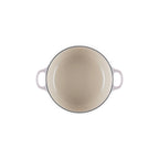 Round Traditional Casserole - Enamelled Cast Iron - 20cm - Shell Pink - Stainless Steel Knob