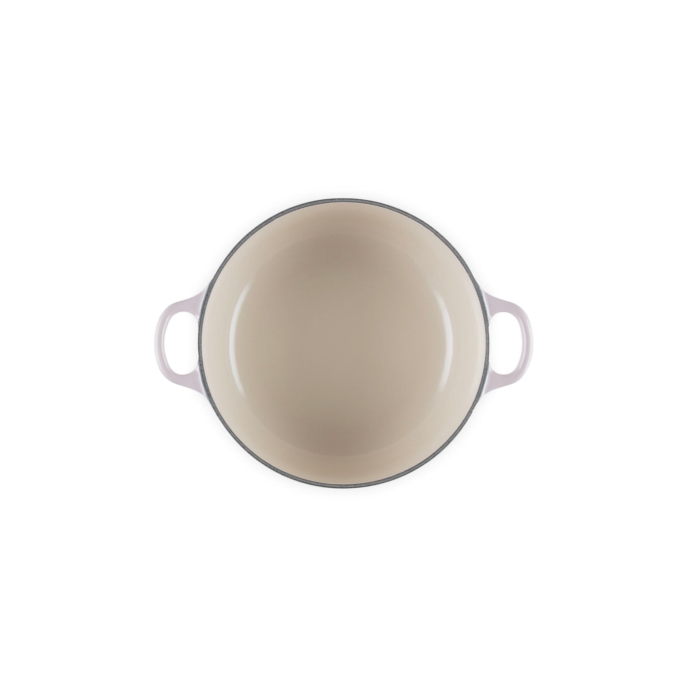 Round Traditional Casserole - Enamelled Cast Iron - 20cm - Shell Pink - Stainless Steel Knob
