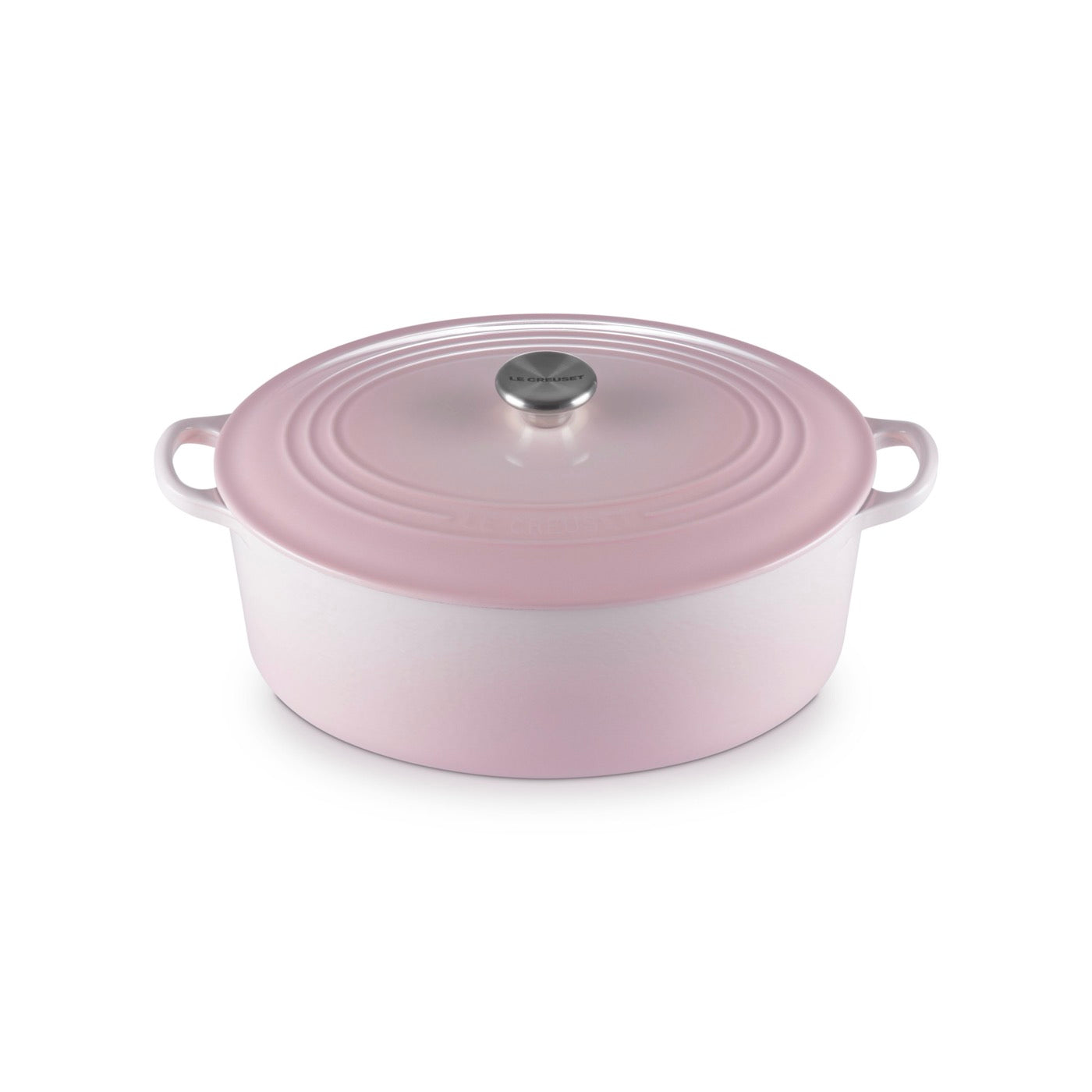 Tradition Oval Casserole - Enameled Cast Iron - 31Cm - Shell Pink - Stainless Steel Knob