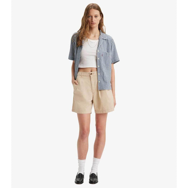 Levi's Beige Pleated Shorts
