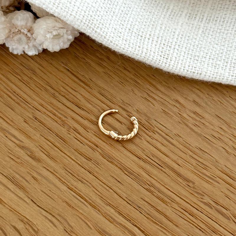 Piercing Oreille "Paco" Plaqué Or