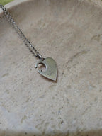 Gucci Vintage Sterling Silver Heart Necklace