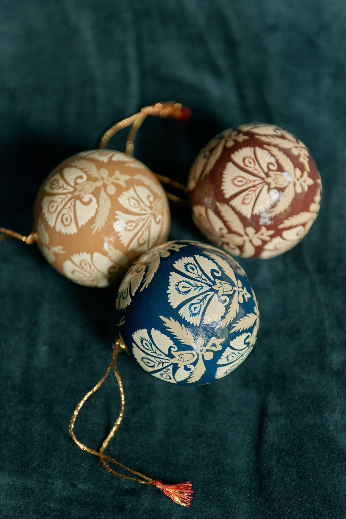 Zahor - Set De 3 Boules - Papier Mâché