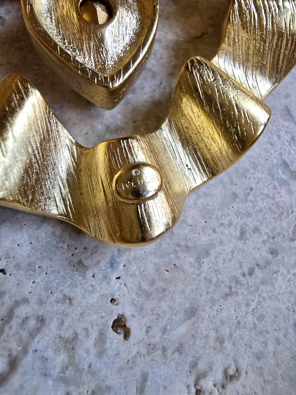 Collier Givenchy Vintage Maxi Pendentif Cœur Et Multi-Chaînes
