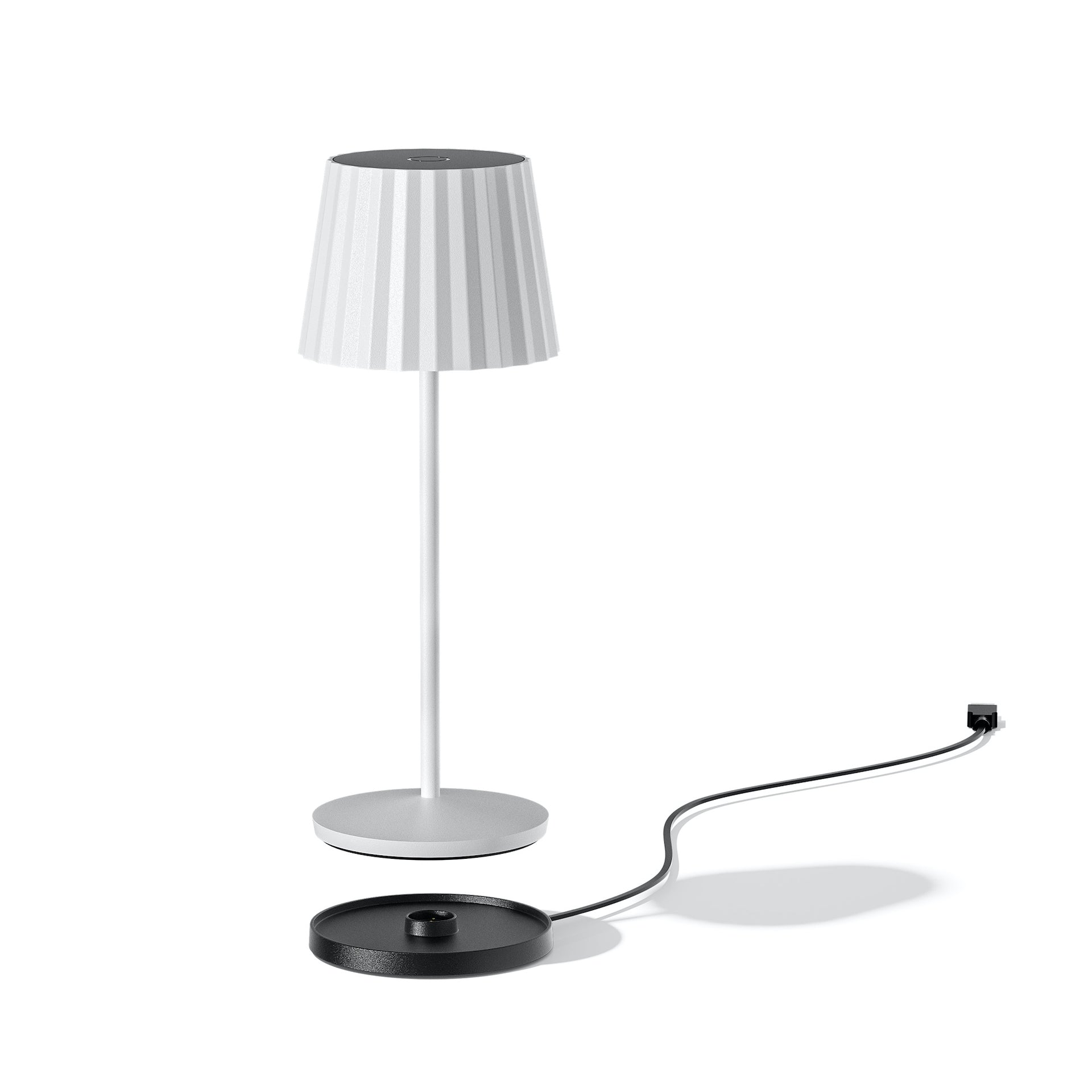 Abby - Wireless Table Lamp - Steel - White