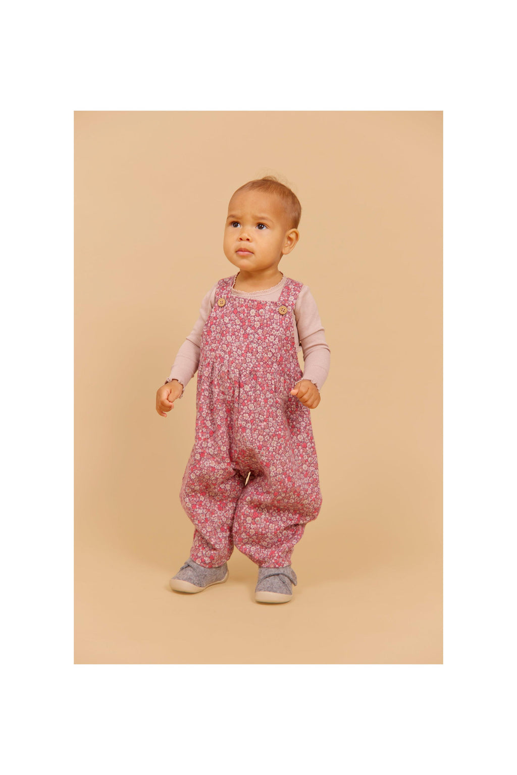 Body a costine a maniche lunghe Lotta - Rosa tenue