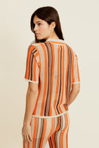 T-shirt Dalenor - Beige/Arancione