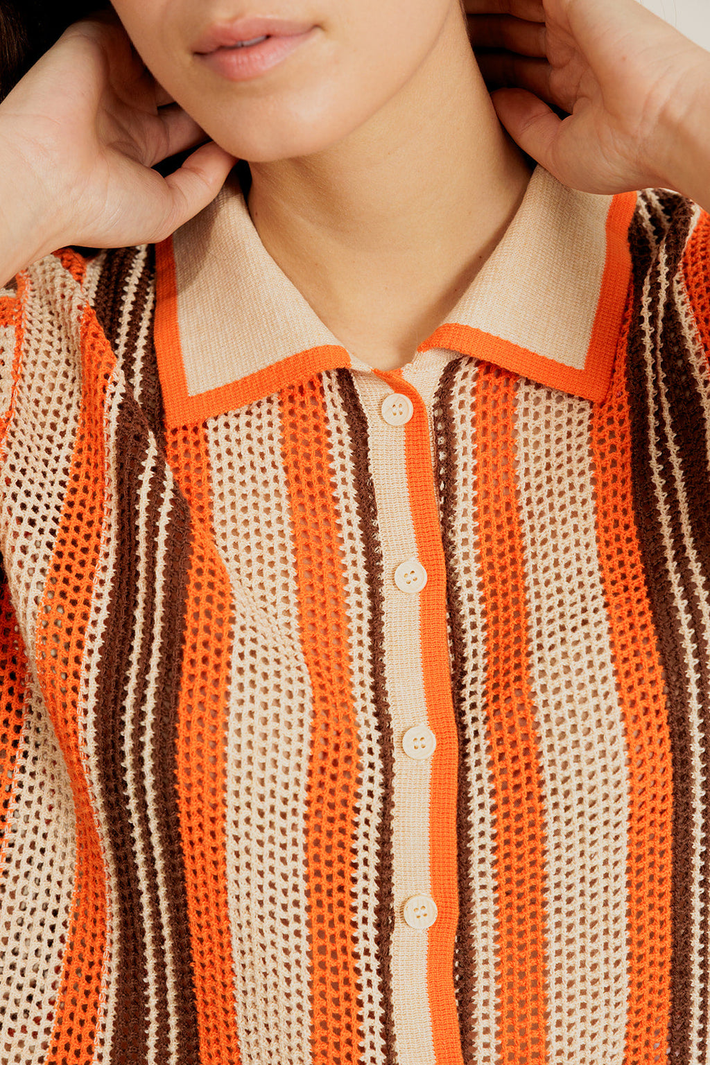T-shirt Dalenor - Beige/Arancione