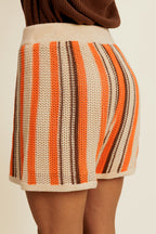 Aelinne Shorts - Beige/Orange