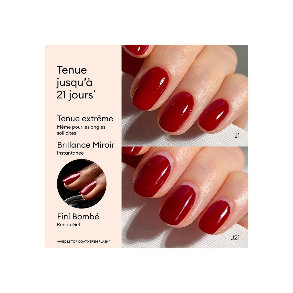 Kit Vernis Semi-Permanent Xtrem Flash™ - Bois De Rose