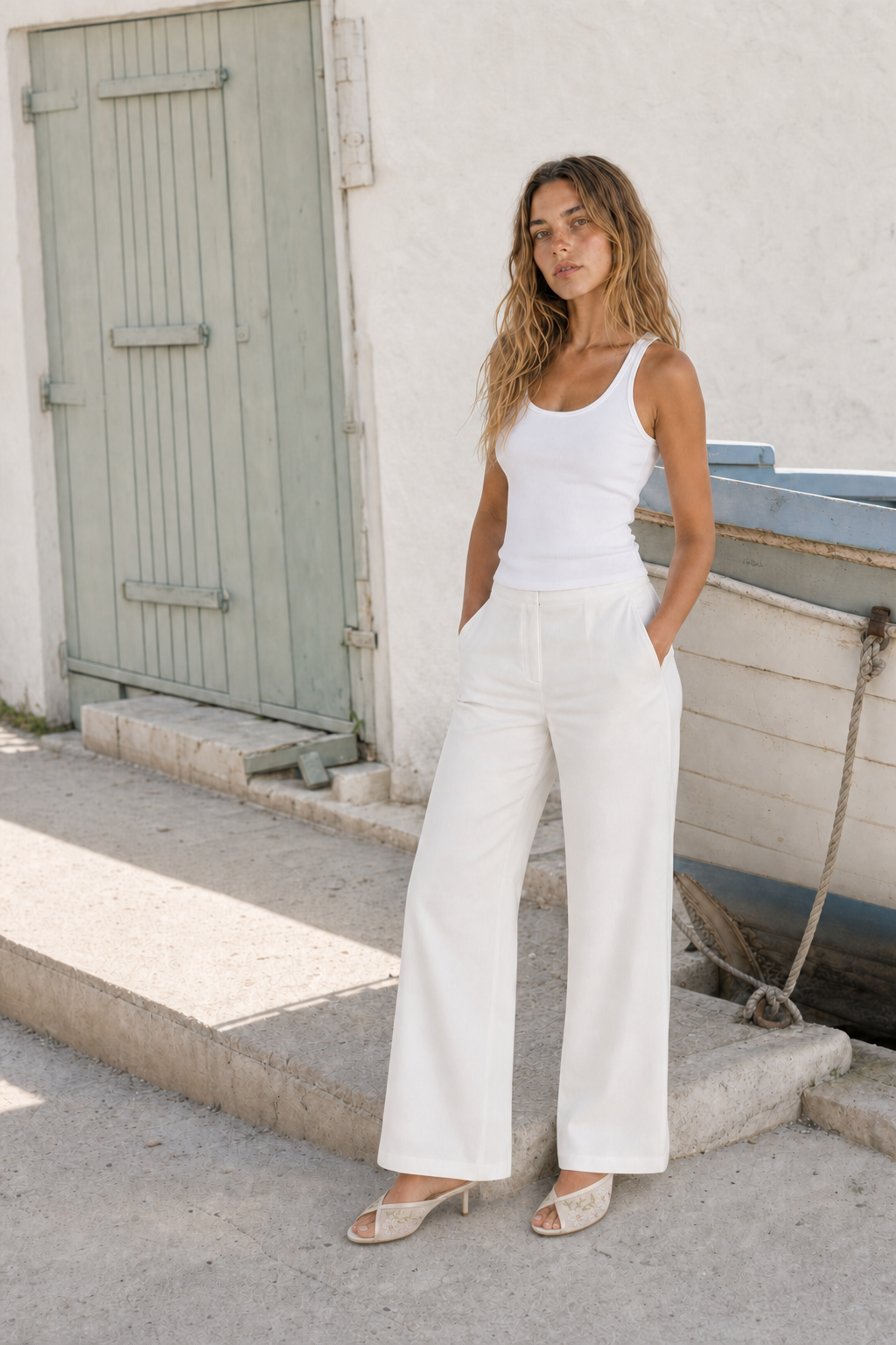 Oia Pants - White