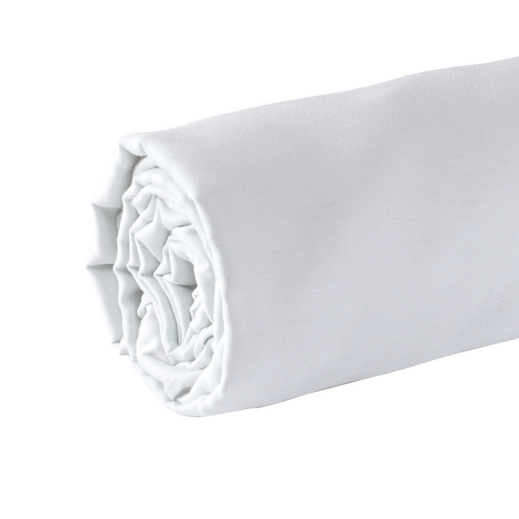 Uni - Drap-Housse - Satin De Coton - Blanc 01