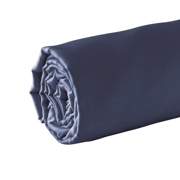 Uni - Drap-Housse - Satin De Coton - Bleu 11