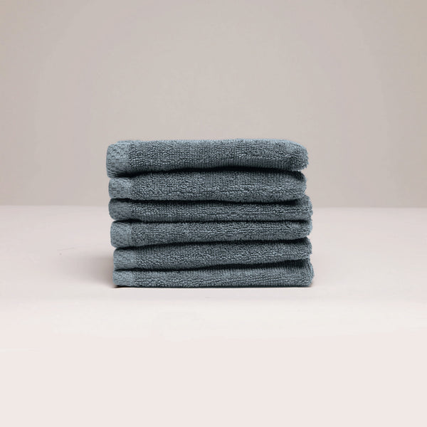 Oasis - Gant De Toilette Coton Peigné Lt - Bleu De Prusse