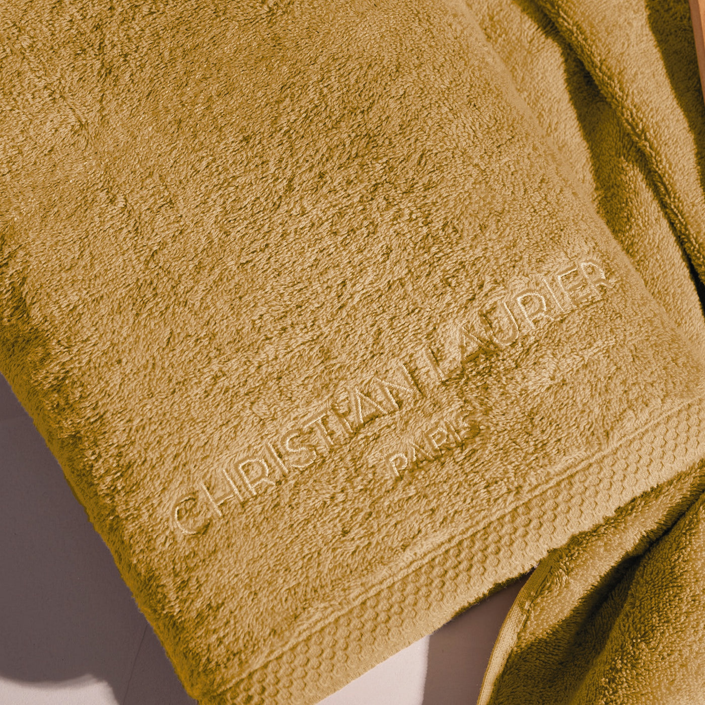 Oasis - Drap De Bain Coton Peigné Lt - Jaune Moutarde