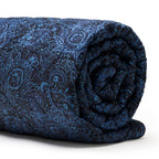 Eclipse Fleuri - Bedspread - Cotton Satin - Blue