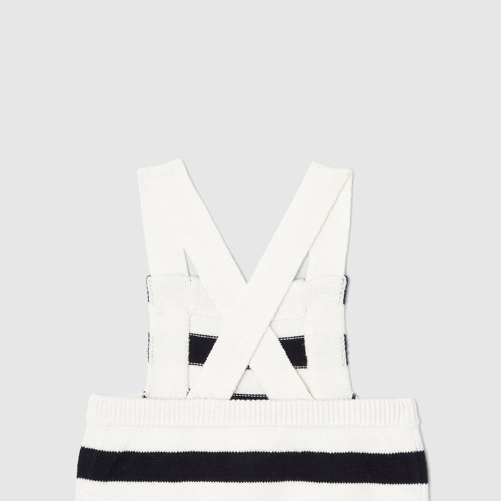 Kort Jumpsuit - Offwhite/Marinblå - Pojke