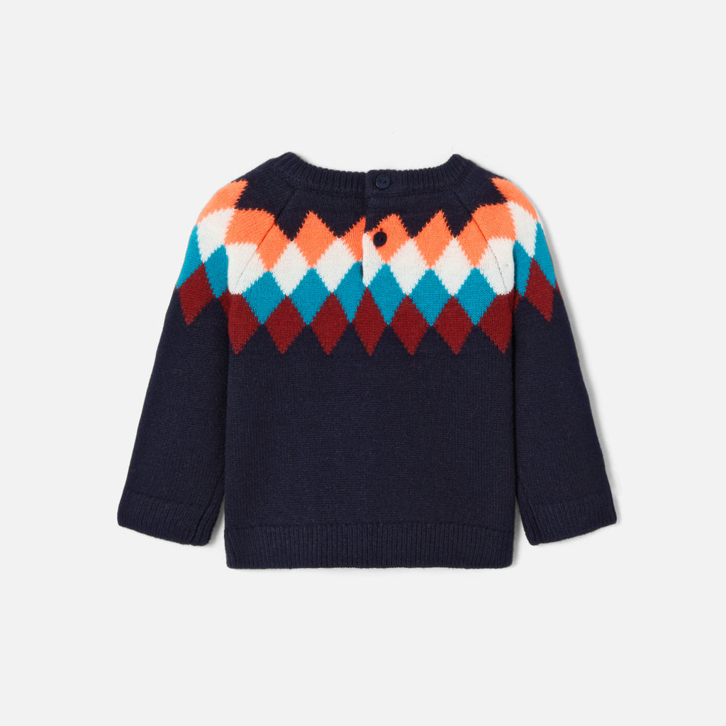 Pull Avec Manches - Marine/Multico - Garçon
