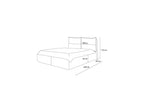 Garance - Ottoman Bed with Pillow-Effect Headboard