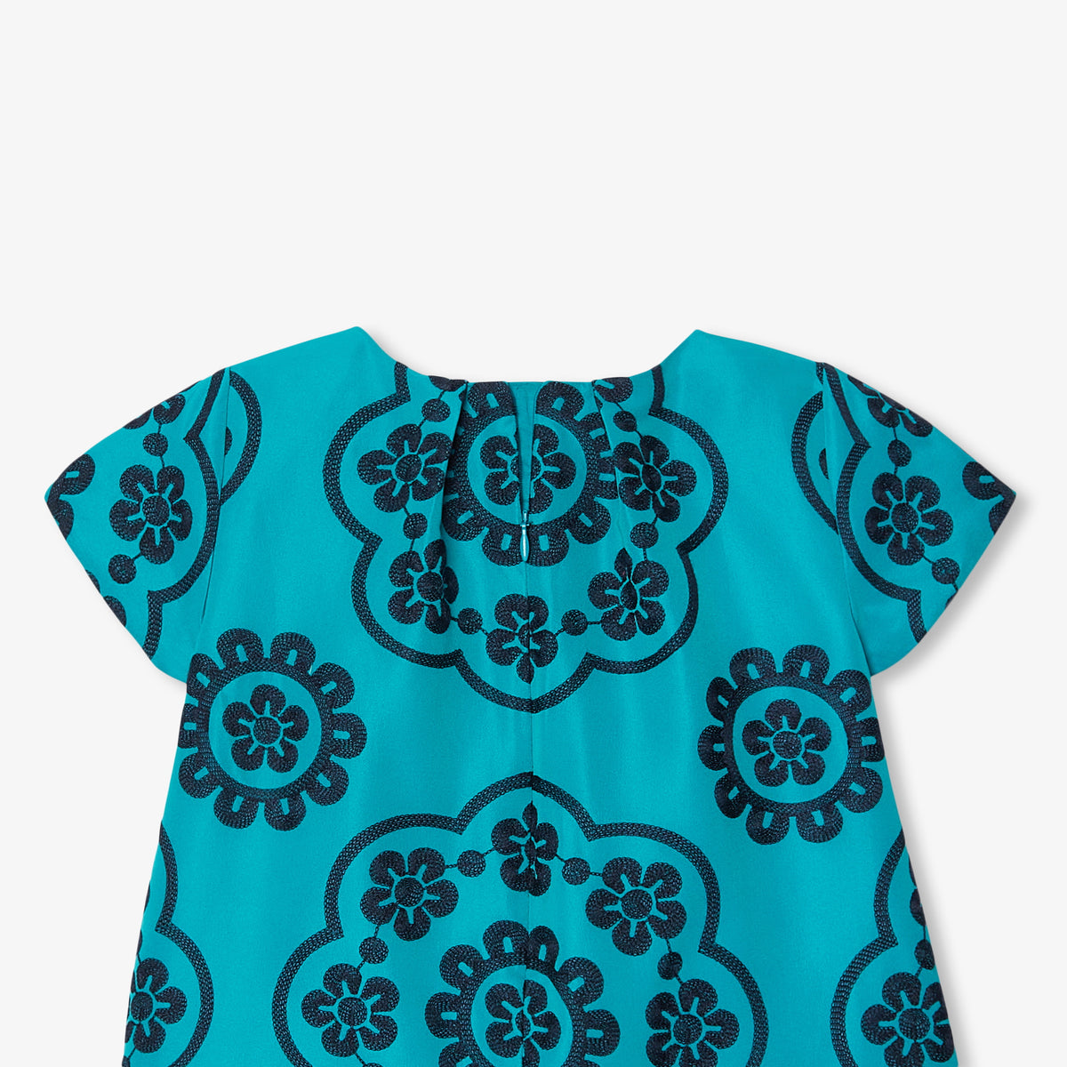Robe Avec Manches - Bleu Turquoise - Fille