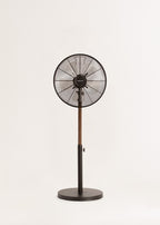 Air Stand Wood - Ventilateur Sur Pied Réglable Oscillant De Style Rétro 50 W - Hauteur Réglable - Noir